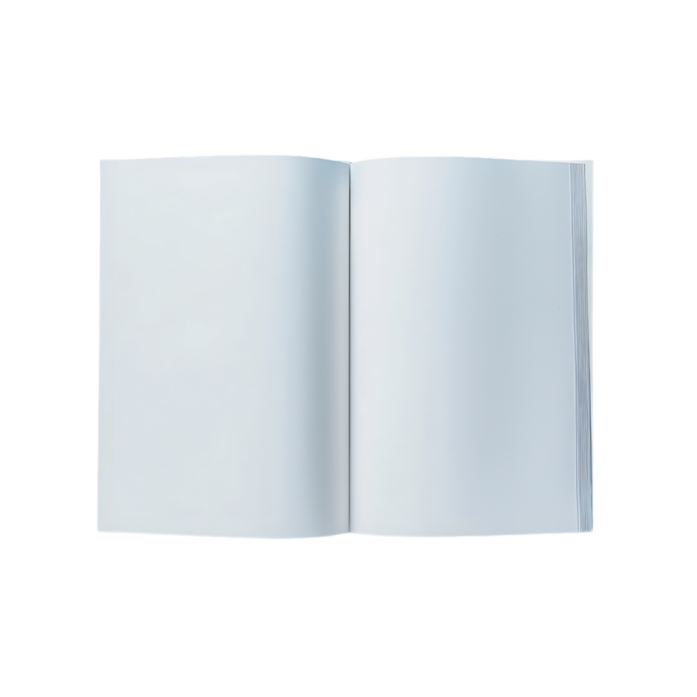 Vintage Open Book with Blank Pages Cut Out Stock Photo Collection png