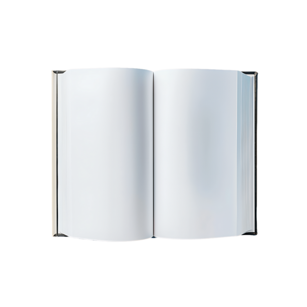 Open Book with Blank Pages Cut Out Stock Photo Collection png