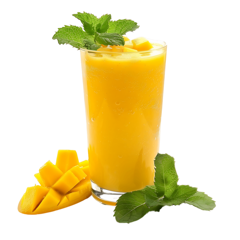 High Resolution Mango Juice and Slices Cut Outs for Any Design Need png