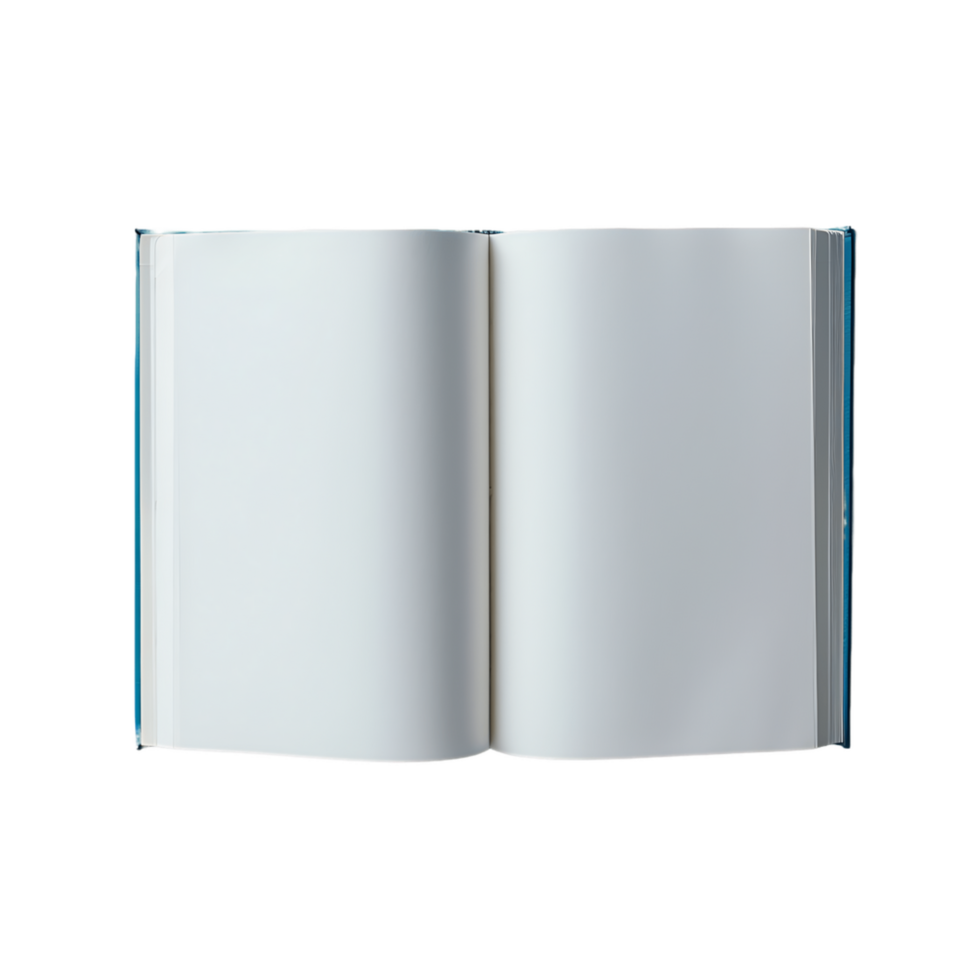 Detail Oriented Open Book with Blank Pages Stock Imagery Ready for Your Designs png