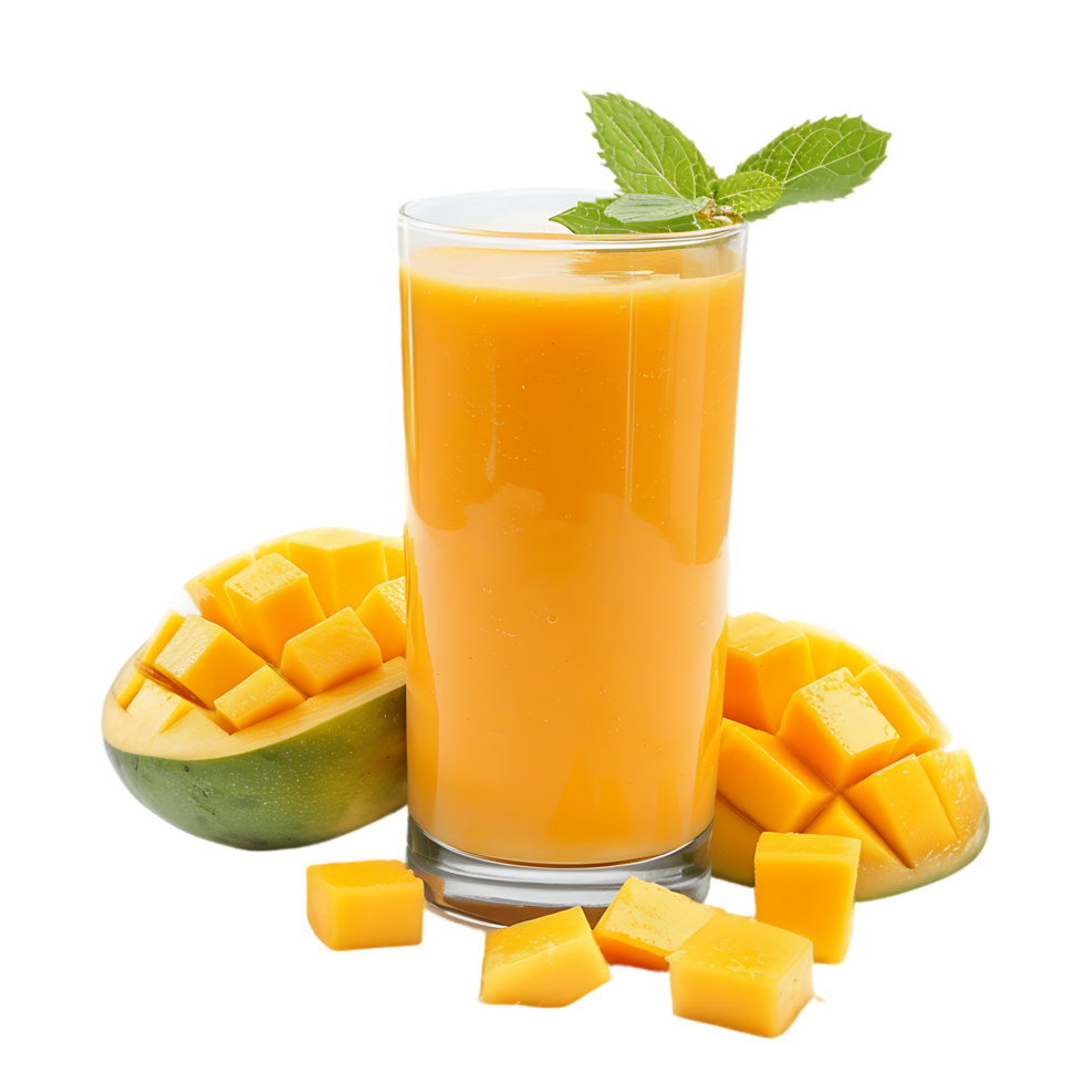 Mango Juice and Slices Cut Out Stock Photo Collection png