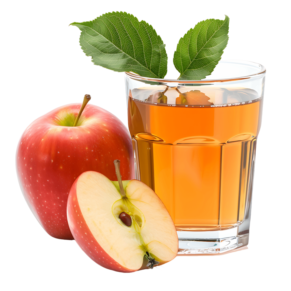 Delicious Apple Juice and Slice Cut Outs Ready to Use Images png