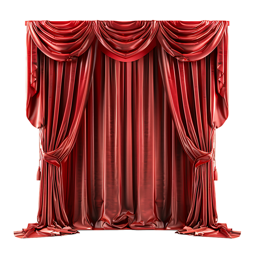 Elegant Red Theater Curtain Cut Outs Ready to Use Images png
