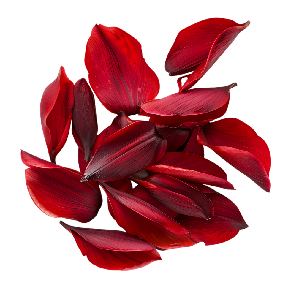 High Resolution Isolated Red Flower Petals Cut Outs for Any Design Need png