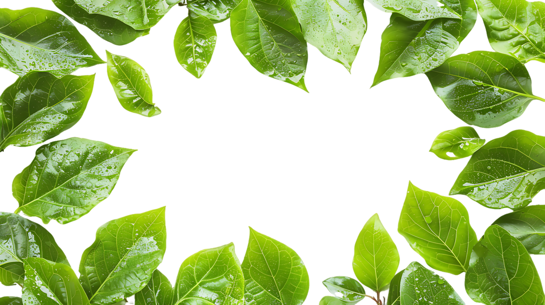 Stylish Isolated Green Leaves Frame Cut Outs High Quality Images png
