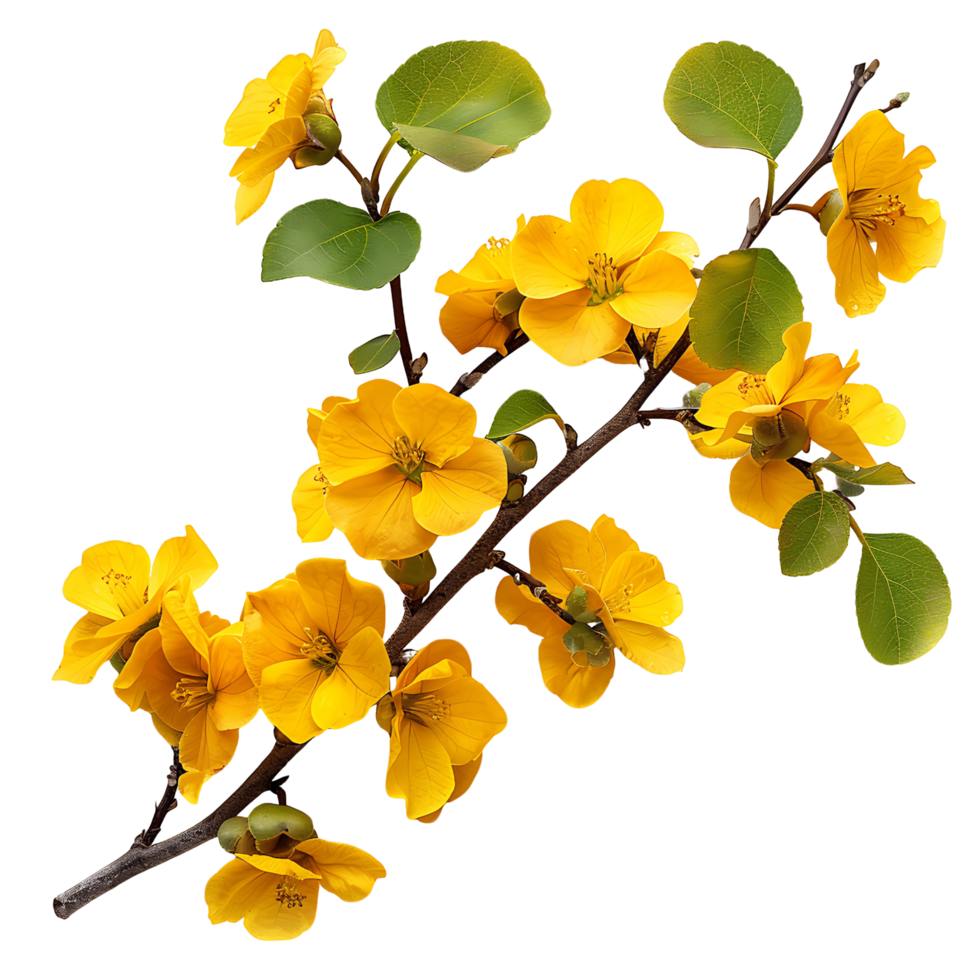 Elegant Yellow Autumn Flower Branch Images for Your Creative Projects png