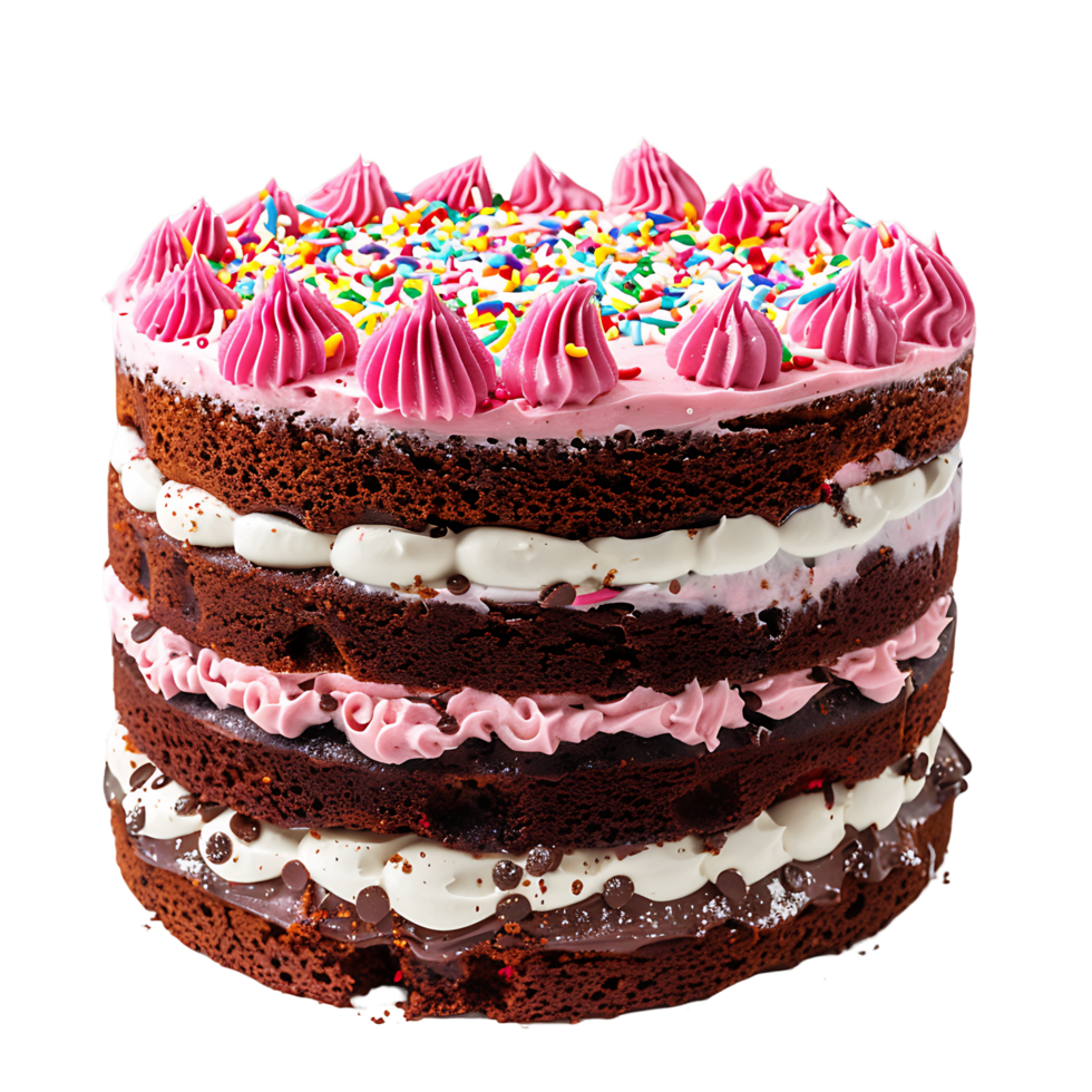 Contemporary Birthday Cake with Candles Images for Your Creative Projects png
