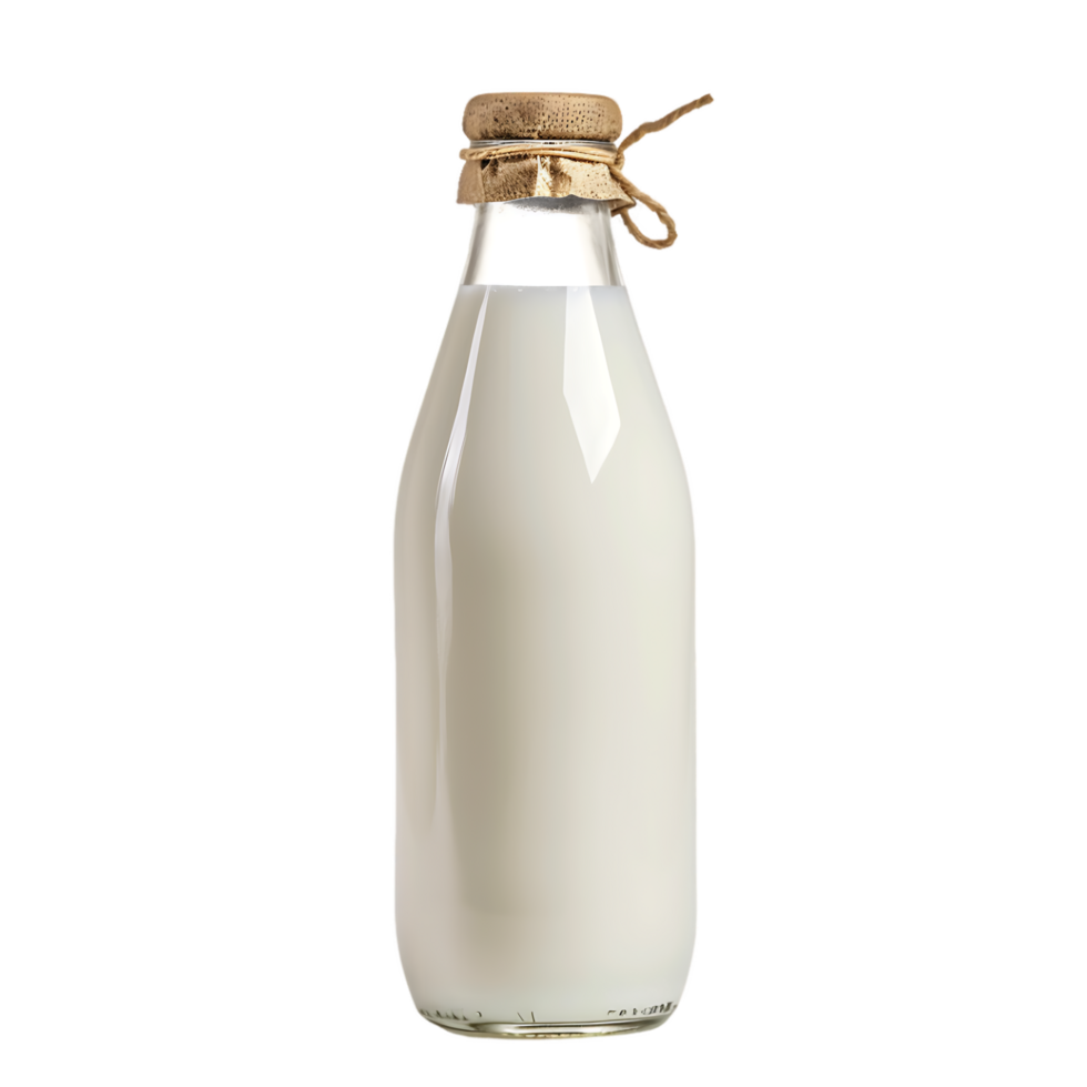Milk Bottle on Transparent Background Cut Out Stock Photo Collection png