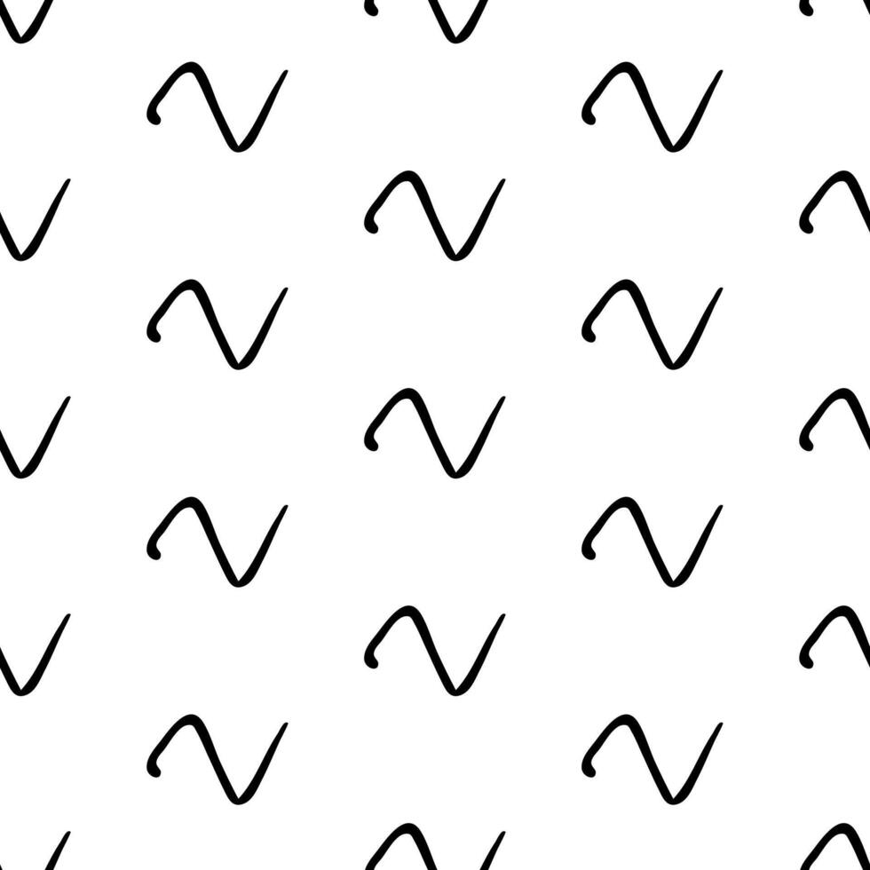 Seamless pattern with sketch squiggle vector