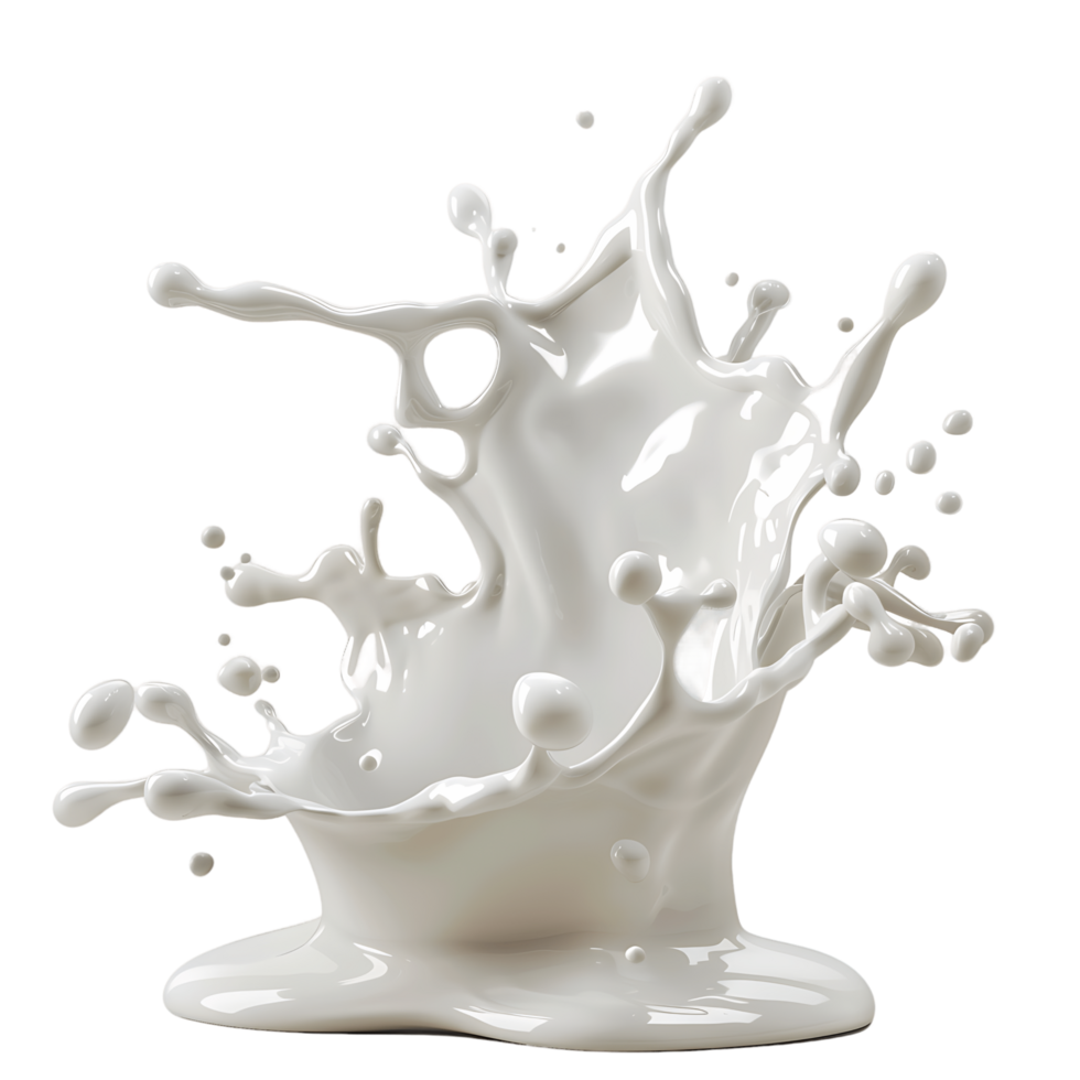 Flying Milk Drops Isolated png
