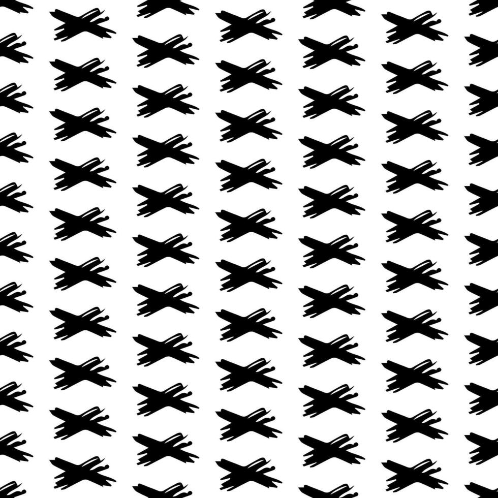 Seamless pattern with hand drawn cross symbols vector