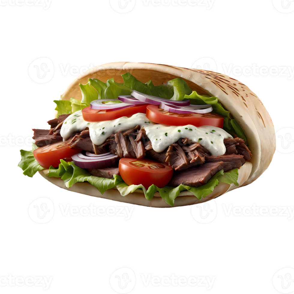 Shawarma on transparent background png