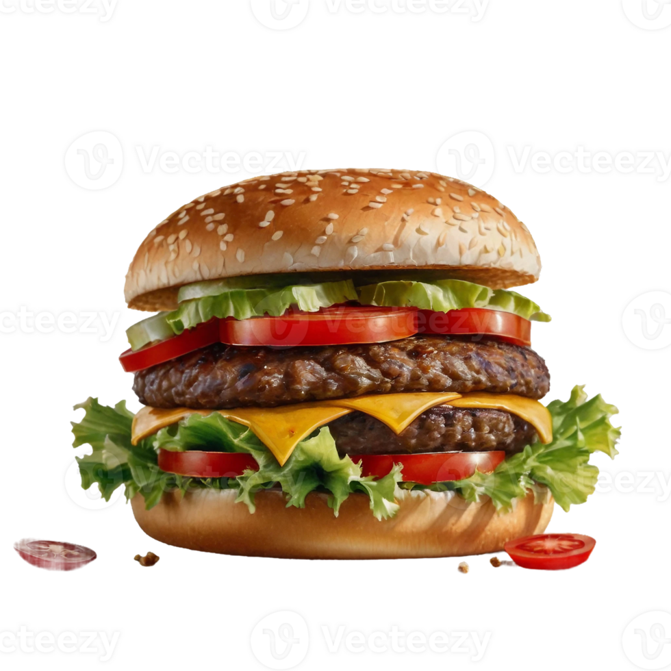 Burger isolated on transparent background png