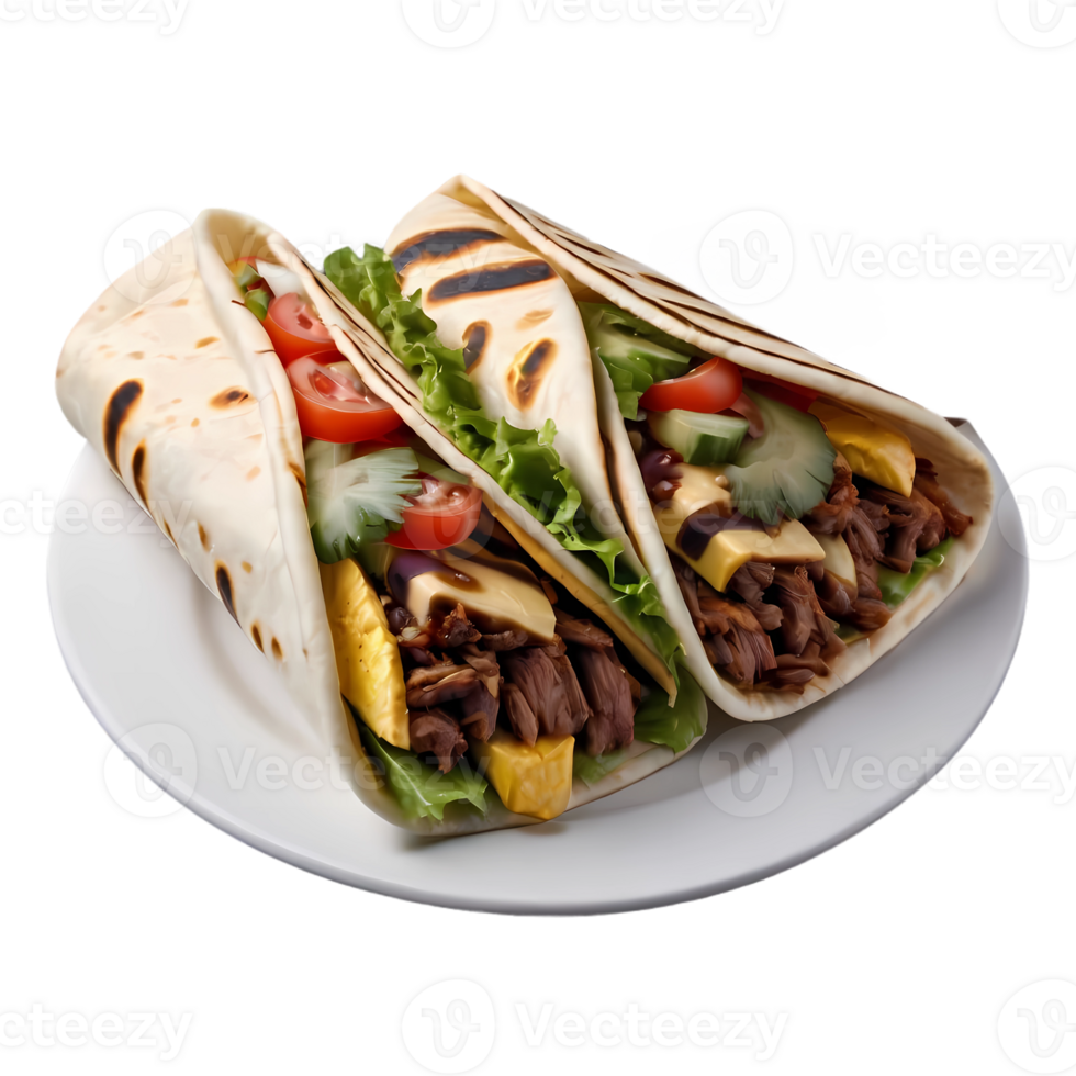 Shawarma on transparent background png