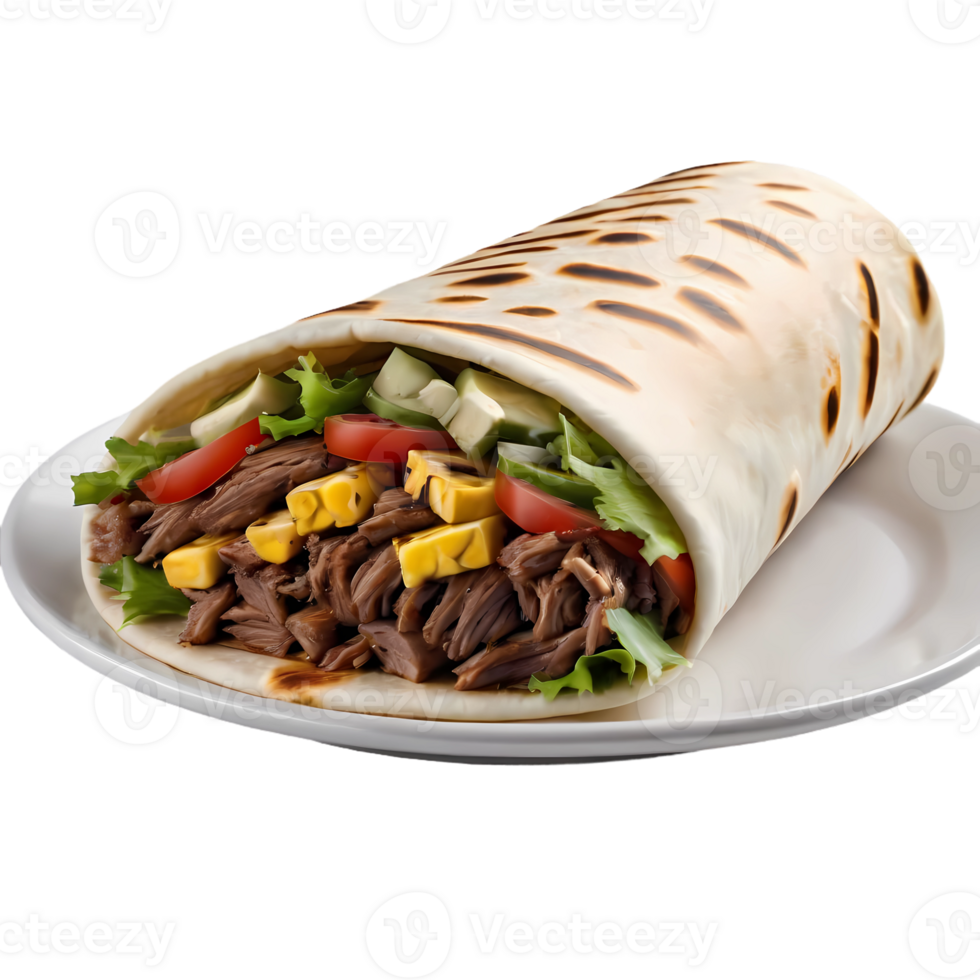 Shawarma on transparent background png