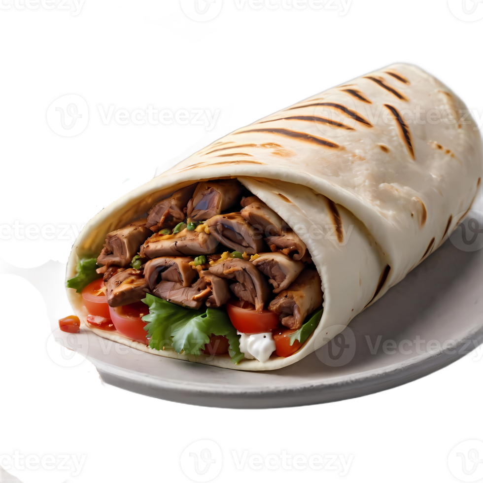 Shawarma on transparent background png