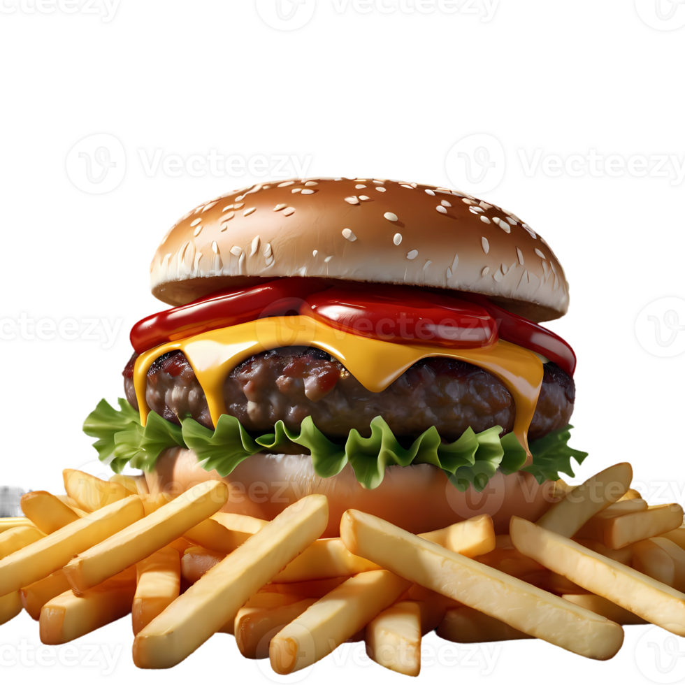 Burger isolated on transparent background png