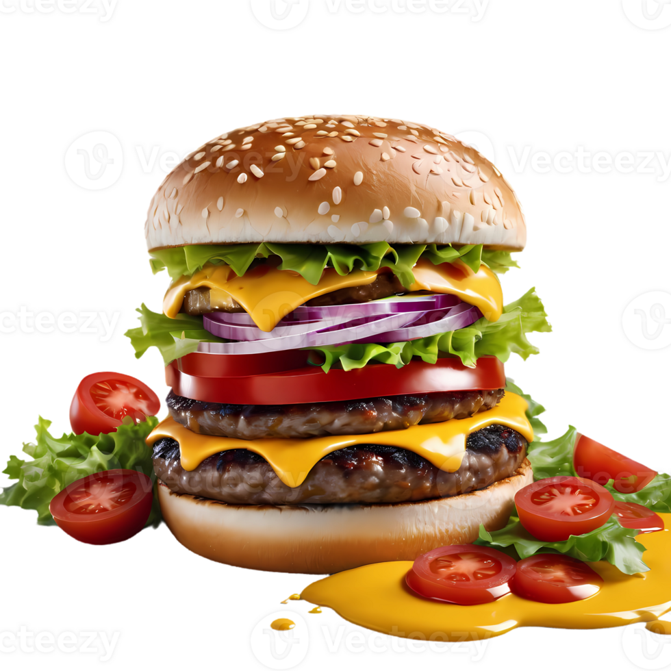 Burger isolated on transparent background png