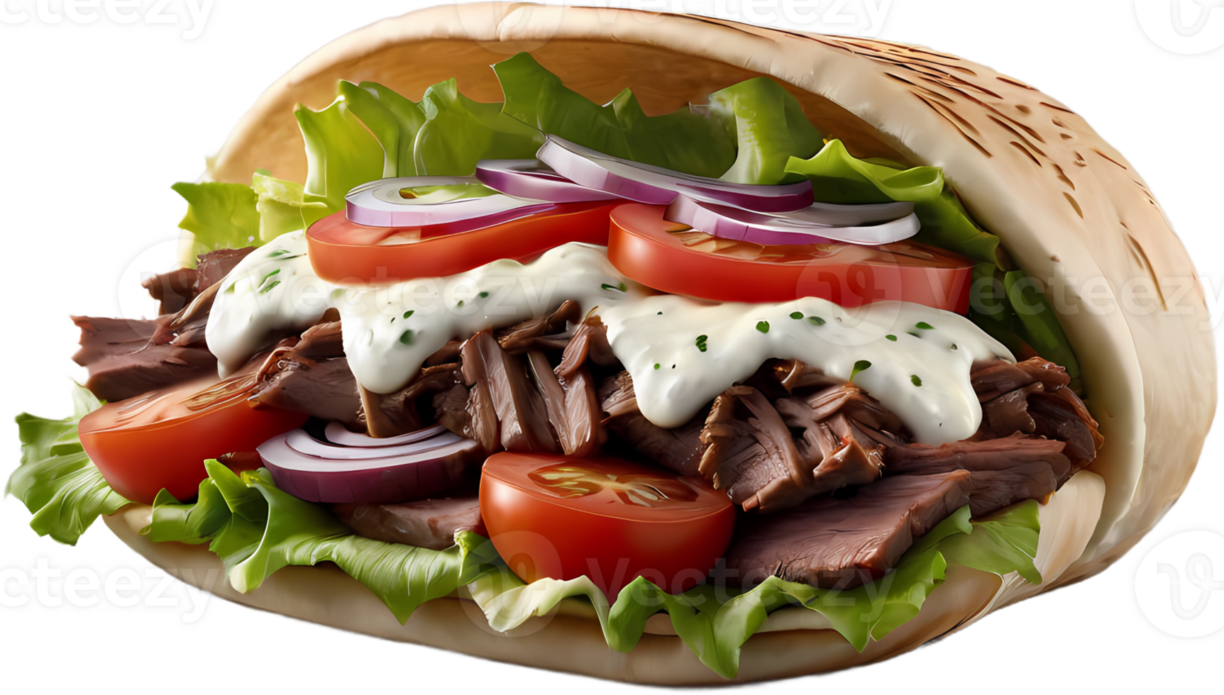 Shawarma on transparent background png