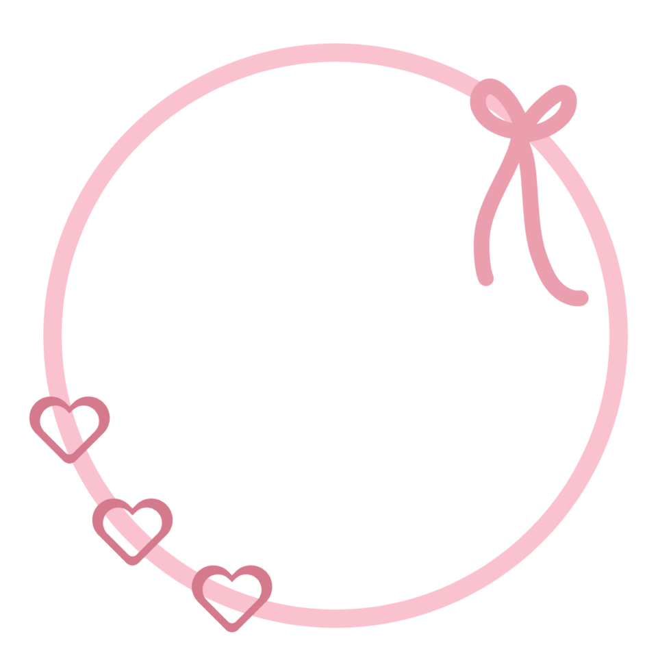 cute circle frame decoration png
