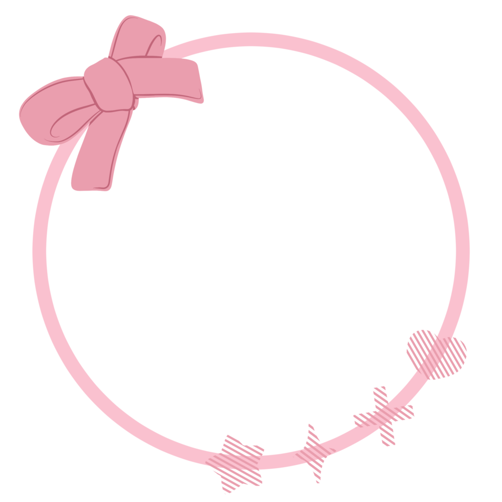 cute circle frame decoration png