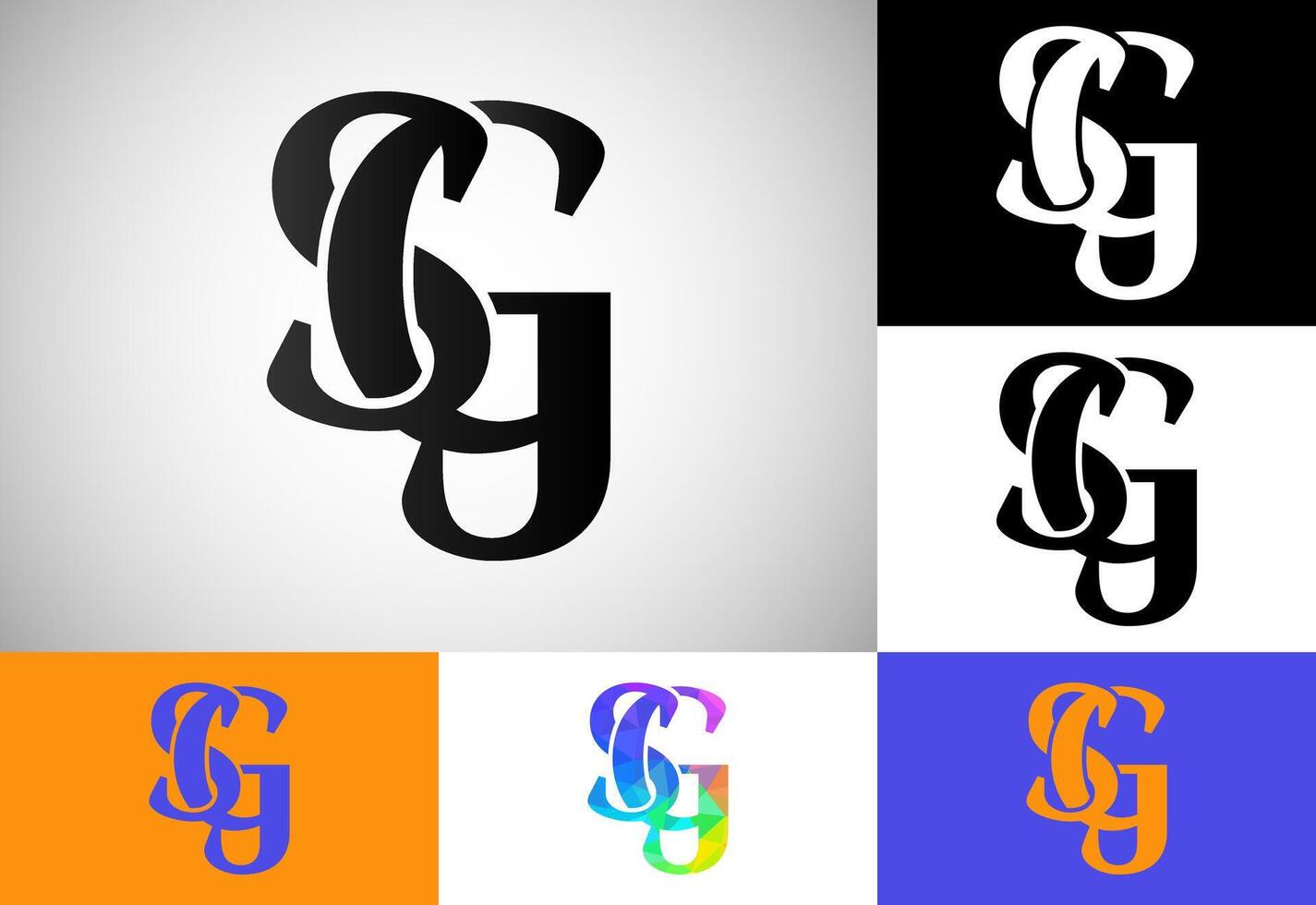 Initial Letter S G Logo Design. Graphic Alphabet Symbol For Corporate Business Identity vector