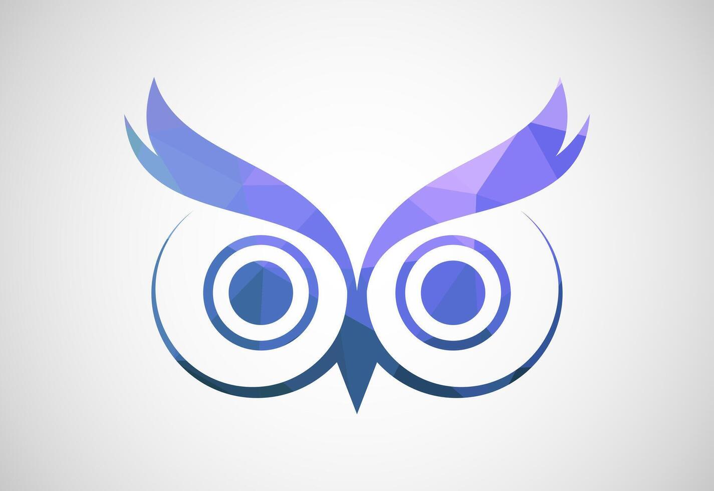 Owl logo design illustration. Owl eyes logo vector