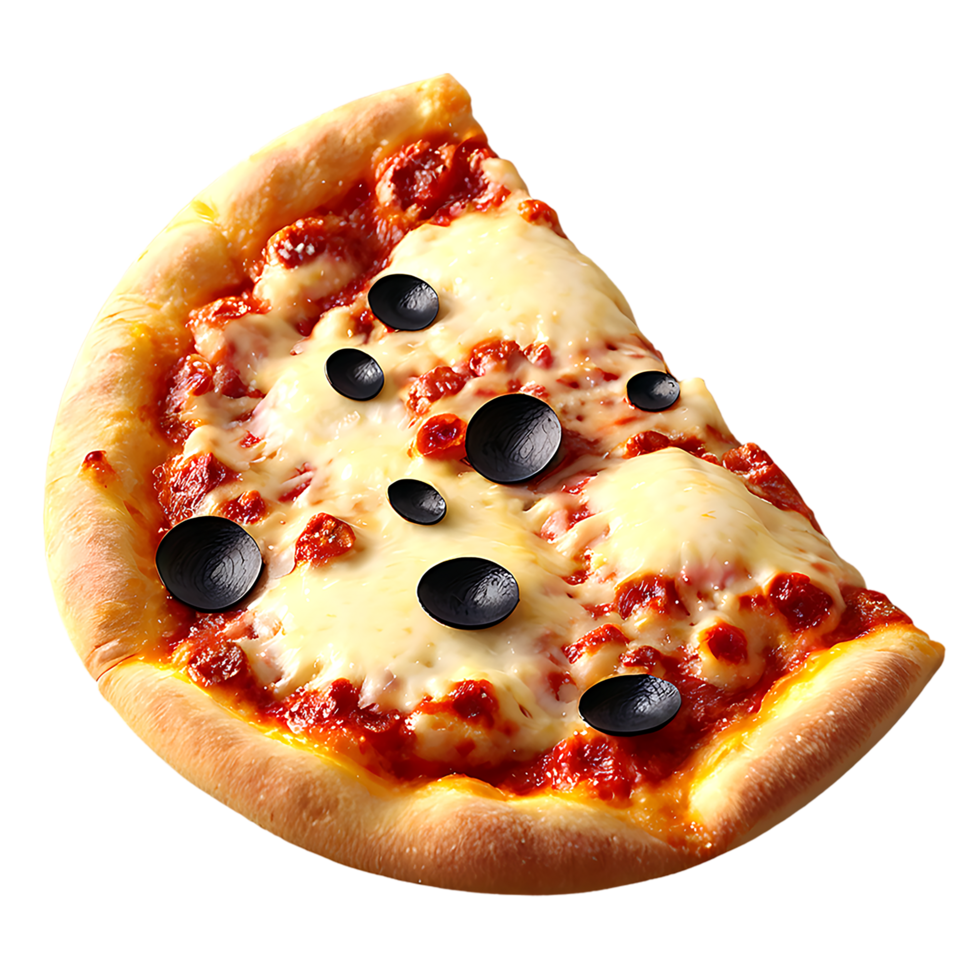 Delicious cheese pizza isolated on a transparent background png