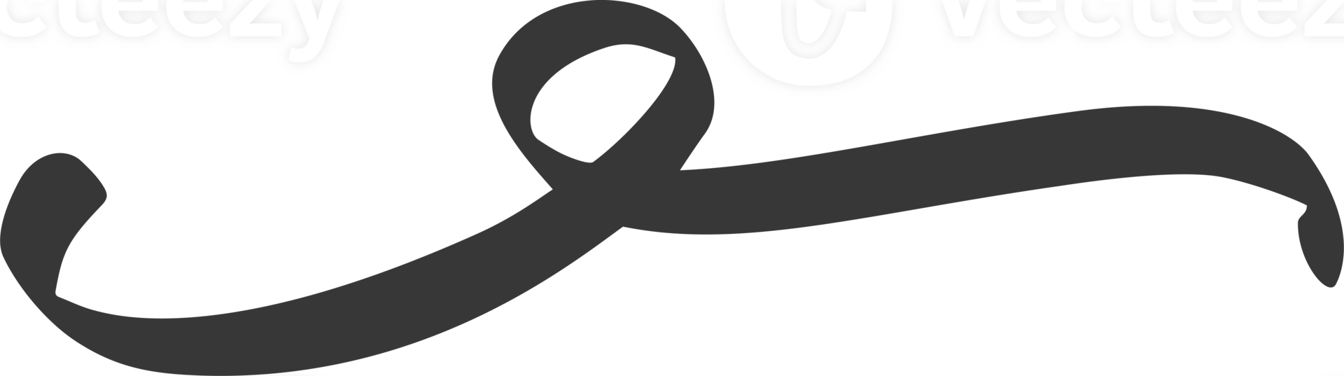 Swoosh hand drawn underline. Swash and swish curly stroke. Squiggle calligraphic tail and divider. Decorative elegant flourish vintage element. Wavy scroll swoop. png
