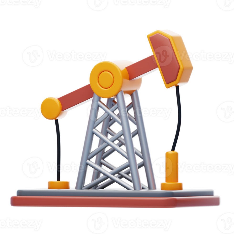 Oil Drilling Machine 3D Icon png