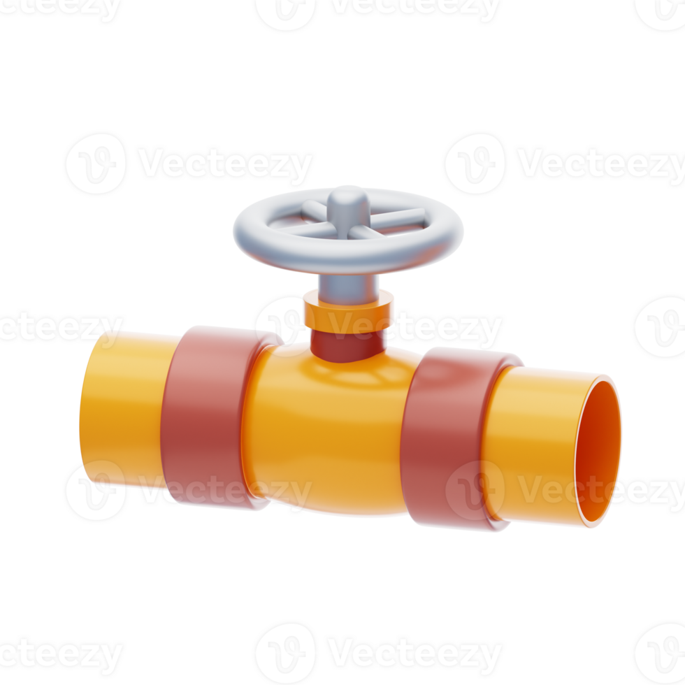 Pipe Valve 3D Icon. Pipeline 3D Icon png