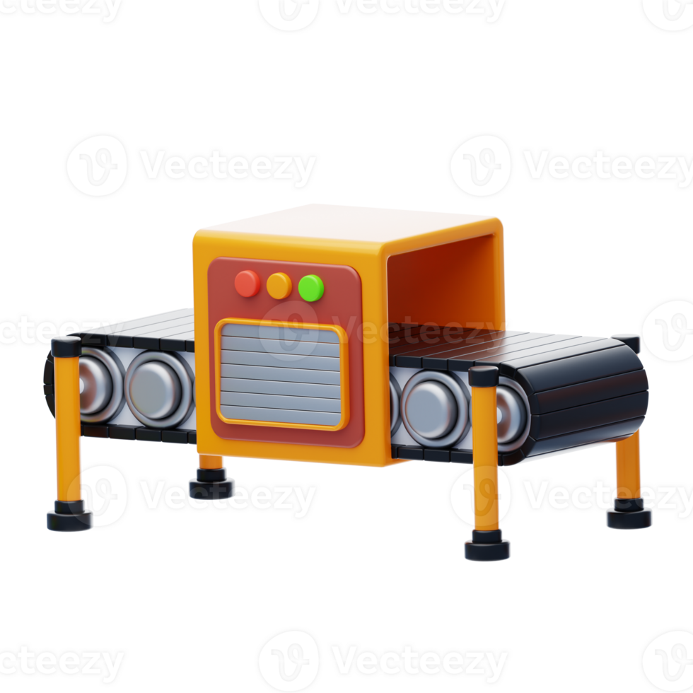 Conveyor Machine 3D Icon. Conveyor Belt 3D Icon png
