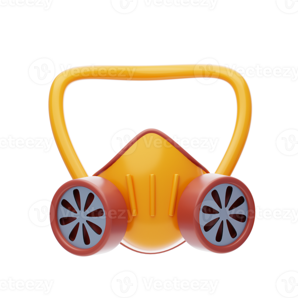 Gas Mask 3D Icon. Chemical Mask 3D Icon png