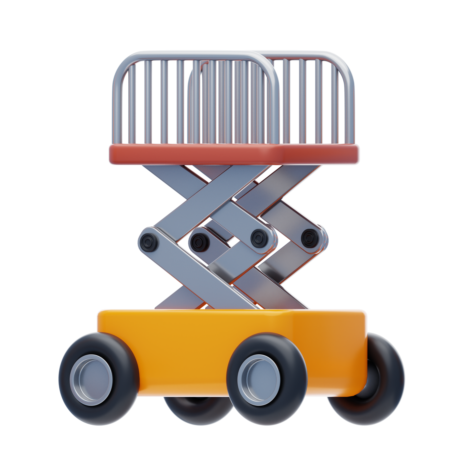 Cherry Picker Lift 3D Icon. Scissor Lift 3D Icon 45933978 PNG