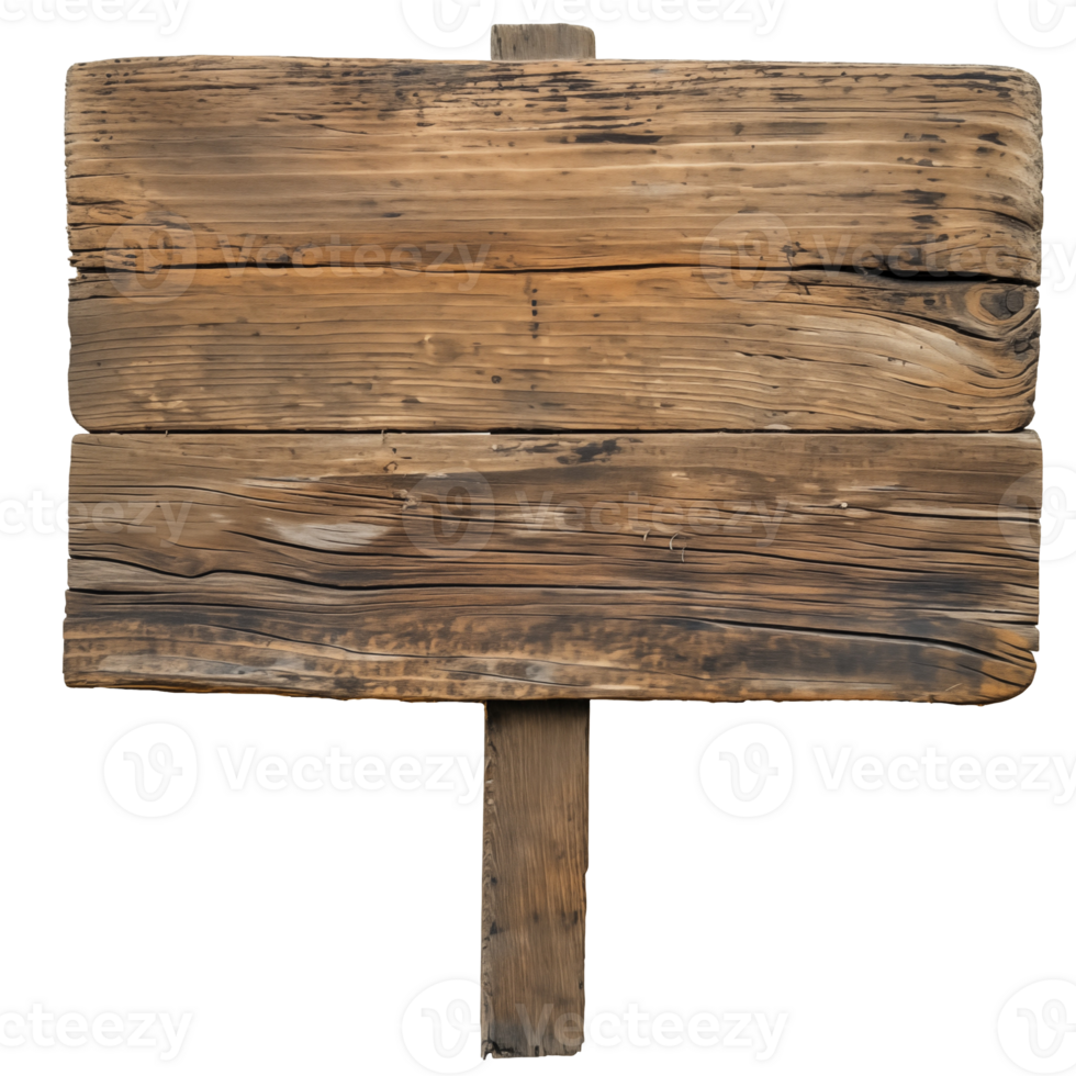 old wooden sign on isolated background png
