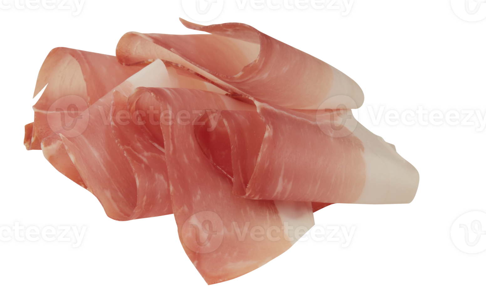 Bacon Slices cut out isolated transparent background png