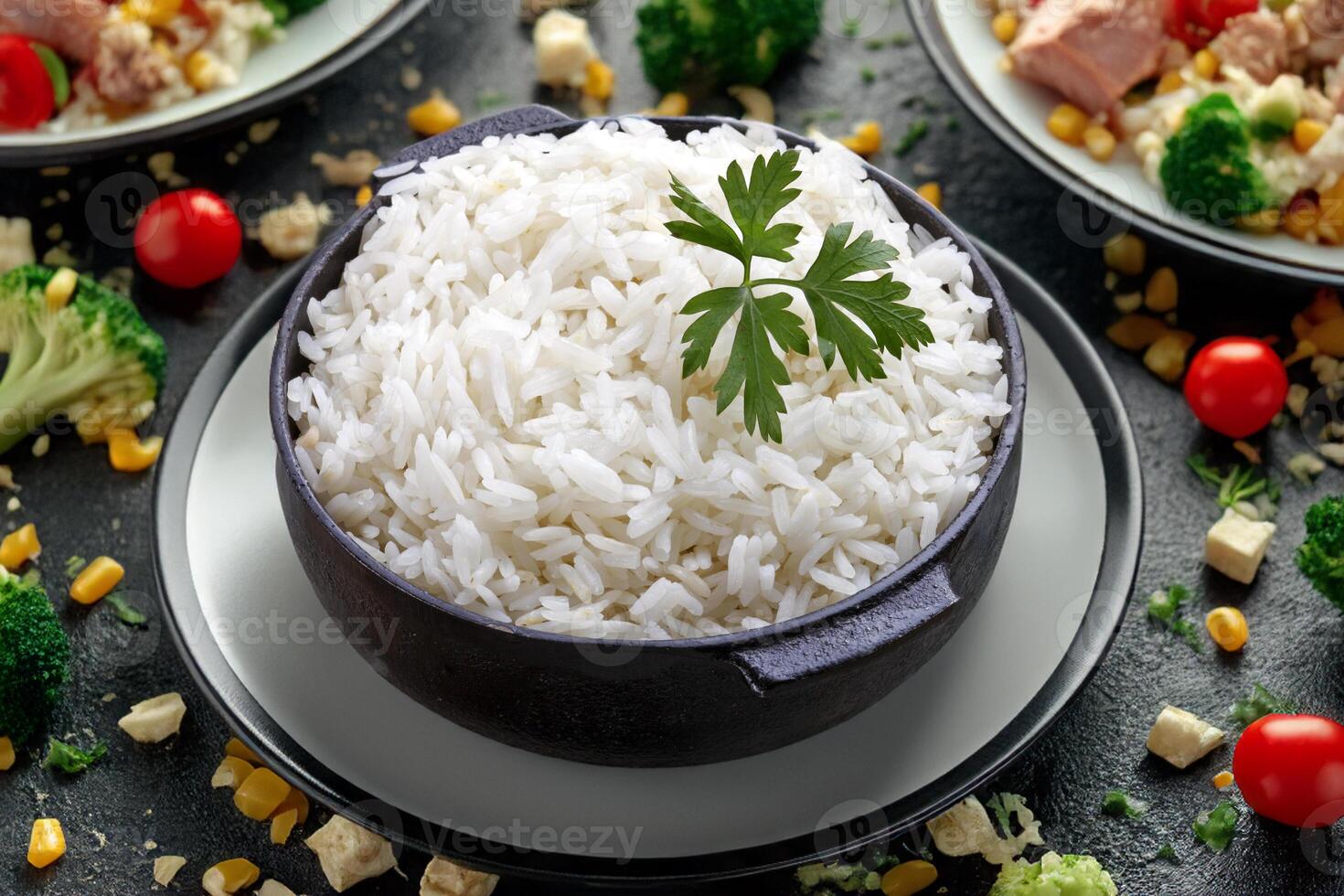 cooked rice food photo