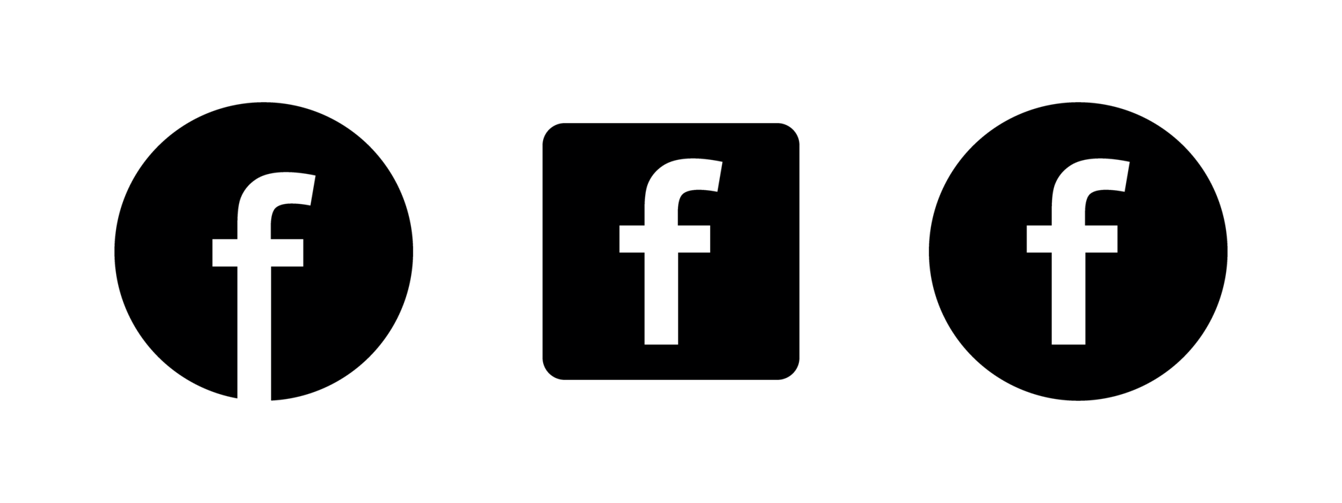 icono de facebook negro transparente