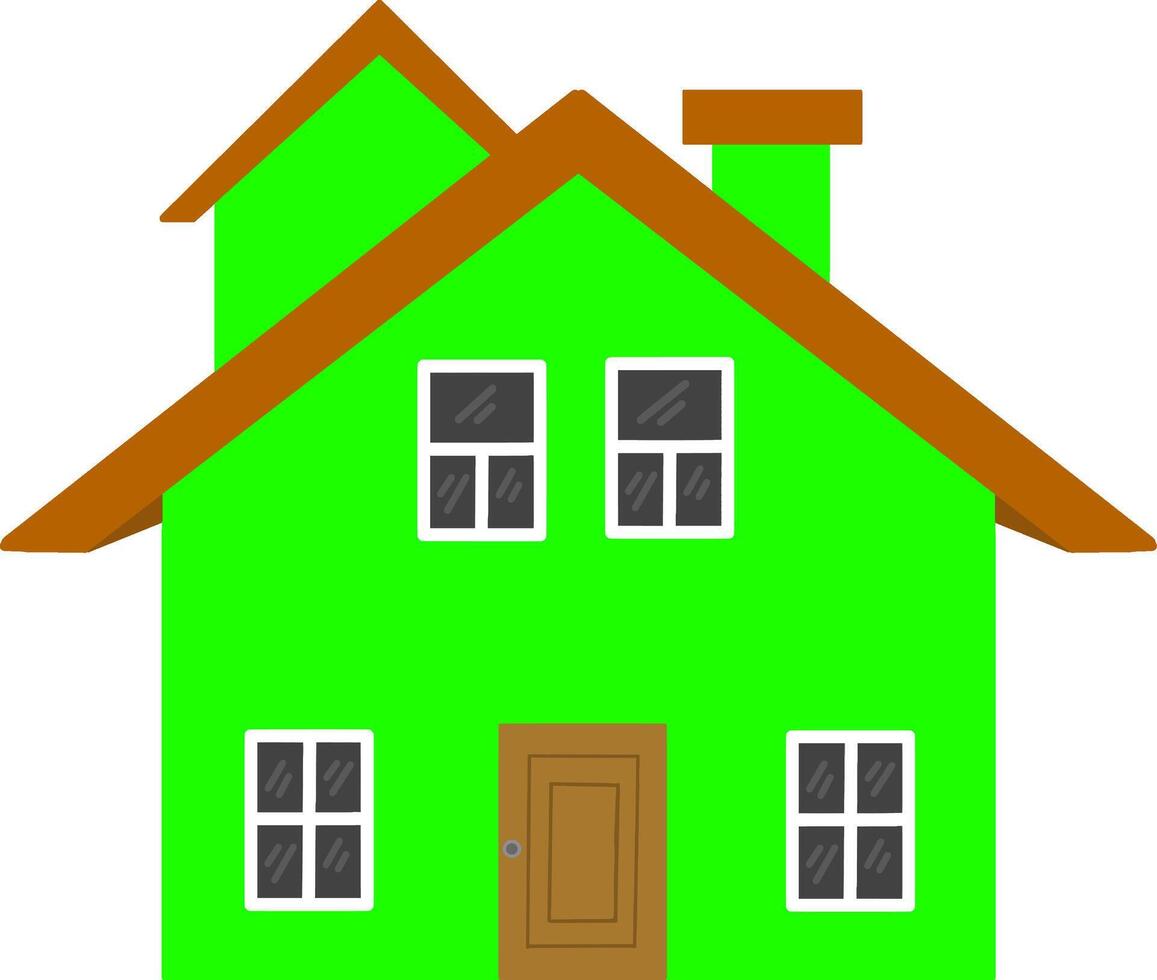 minimalist house building vector