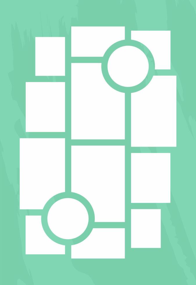 Pictures or photos frame collage. comics page grid layout abstract photo frames and digital photo wall template vector