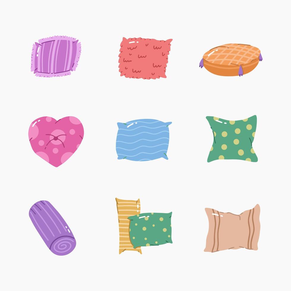 Pillow hand drawn illustration vector