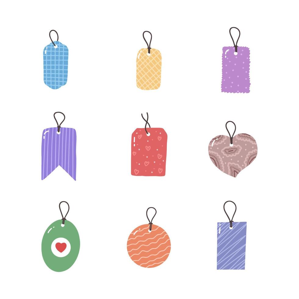 Cute price tag hand drawn illustration vector