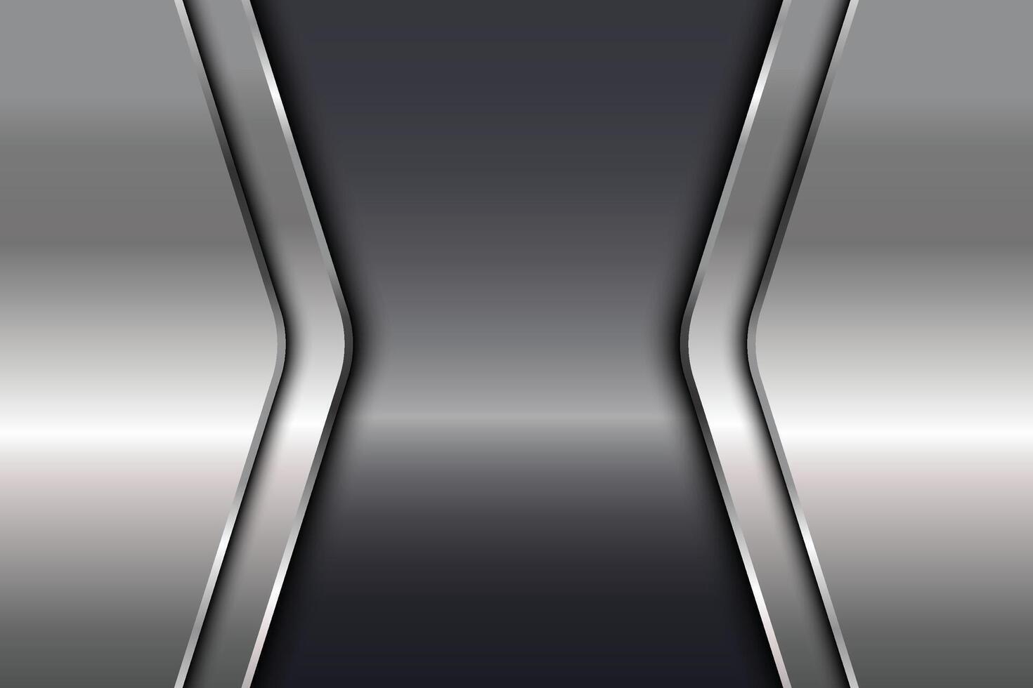 black silver frame background with modern elegant style. Metallic frame design vector