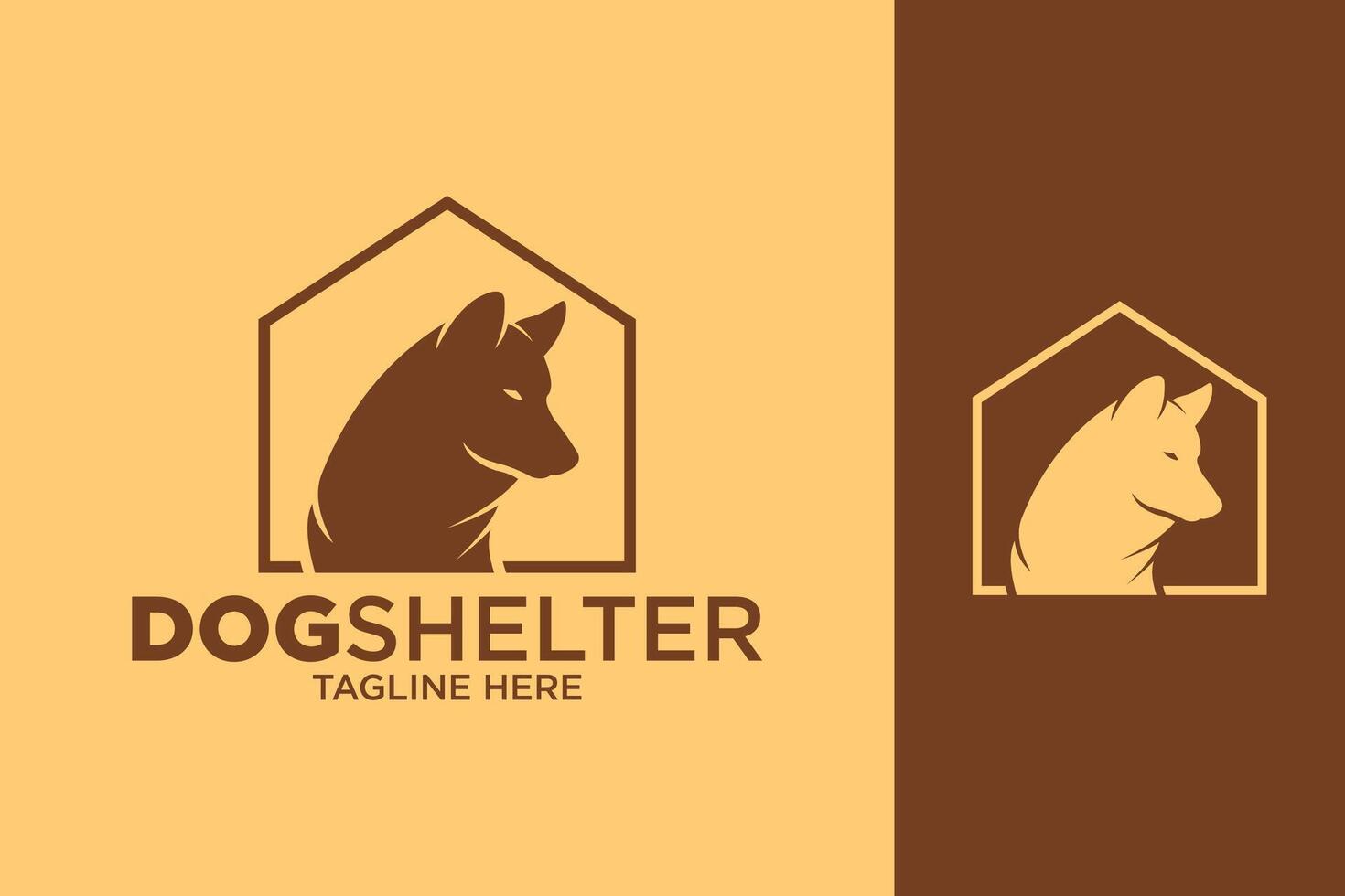 Dog shelter logo design vector