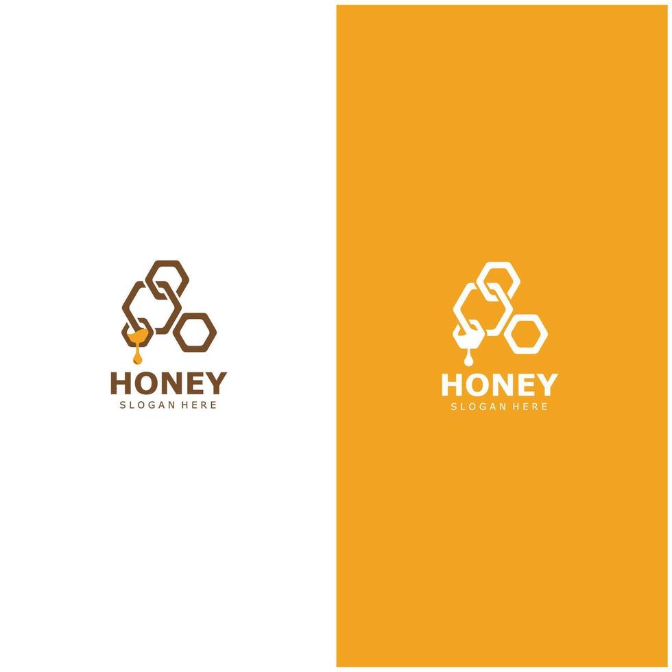 Honey Comb Logo Template Design Emblem Honey Design Concept Creative Symbol Design vector
