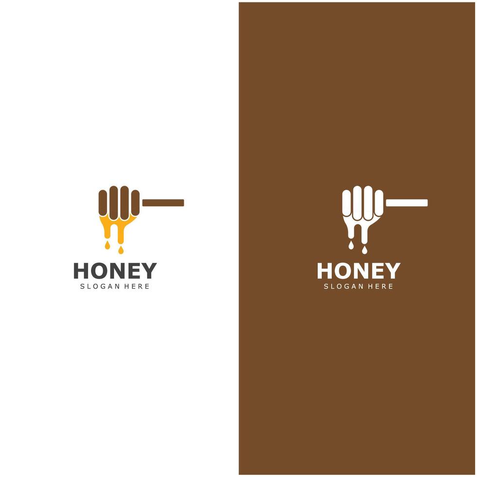 Honey Comb Logo Template Design Emblem Honey Design Concept Creative Symbol Design vector