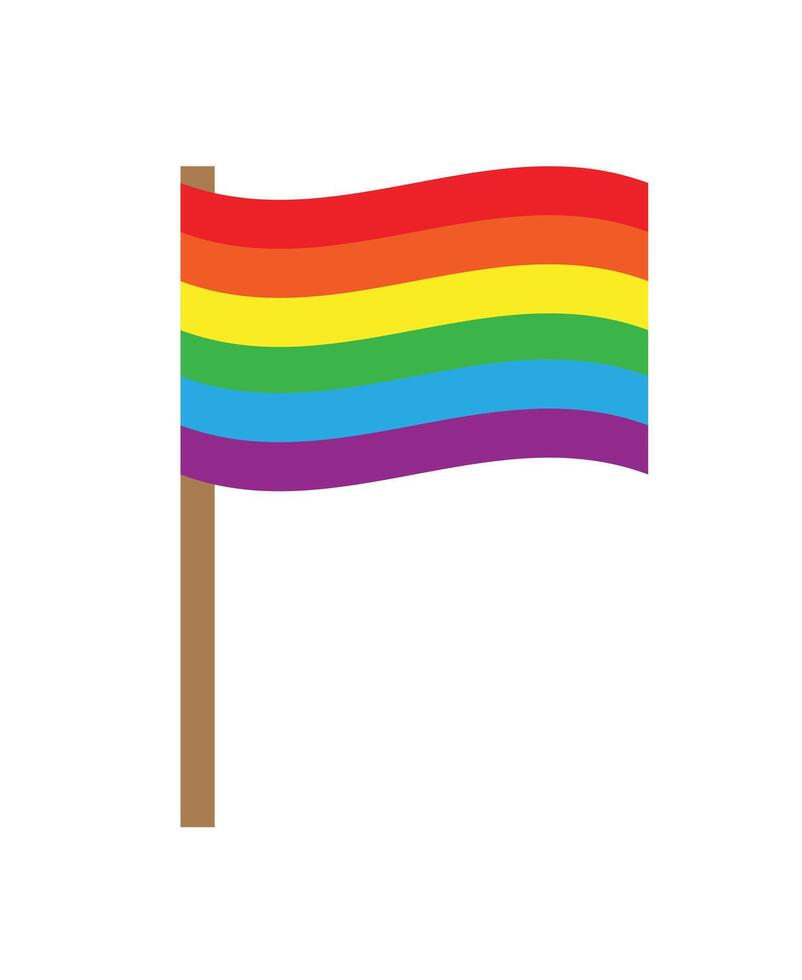 Flat new lgbtq flag vector