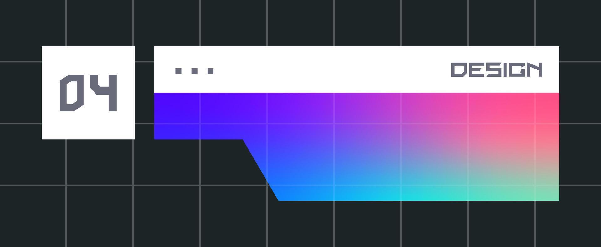 Futuristic element illustration. Colorful lower third overlay. vector