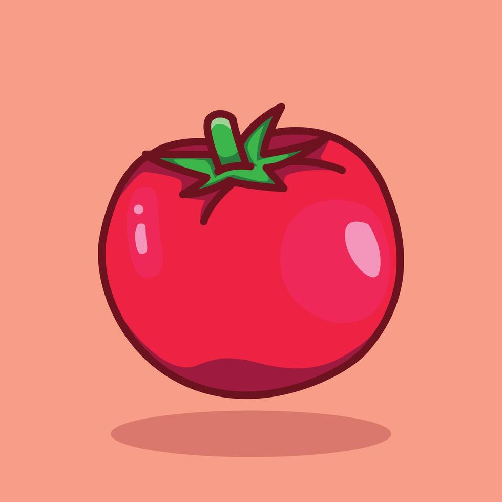 illustration Tomato. Tomato. Red Tomato vegetables illustration and icon for digital and print graphic design vector