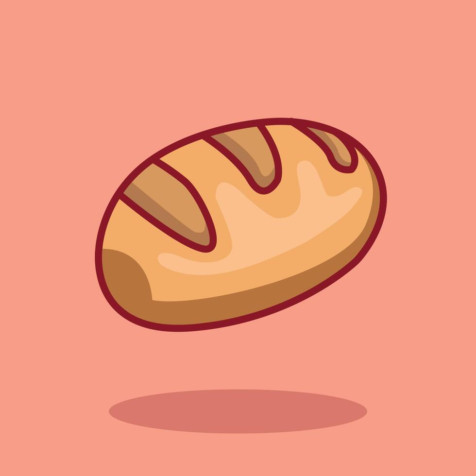 art illustration Bread. Loaf Bread. Grocery Loaf Bread pixelated for the pixel art game and icon for digital and print design. vector